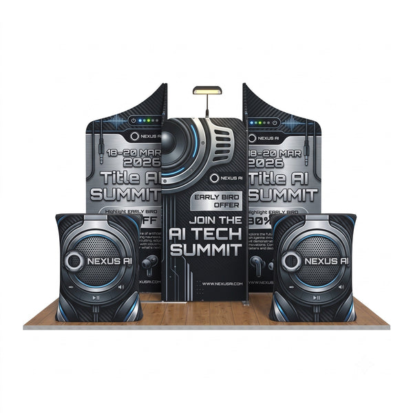 Magnetic Fabric Banner Stand & Pop-Up Booth Exhibition Kit