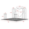 Magnetic Fabric Banner Stand Exhibition Kit with Heart-Shaped Backdrop & Oval Header - frame dimensions