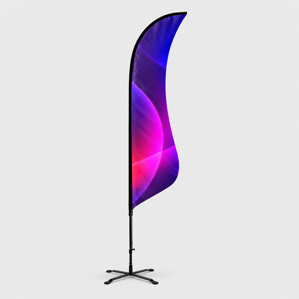 Duplex Printing Shark Fin Flag with Uni-Fit Pole