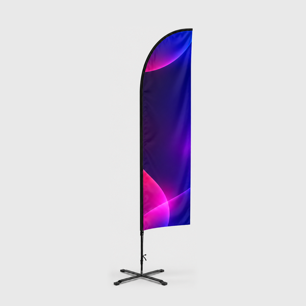 Duplex Printing Straight Flag with Uni-Fit Pole