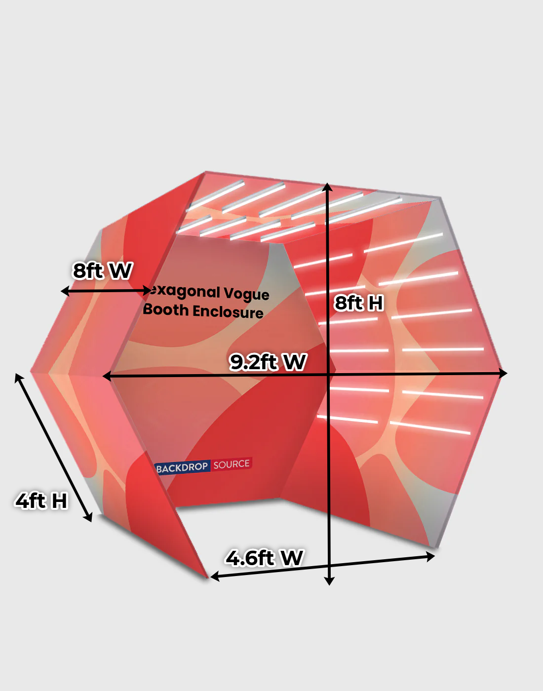 Hexagonal Vogue Booth Enclosure