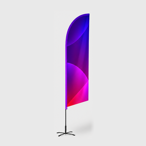 Angled Feather Fabric Flag