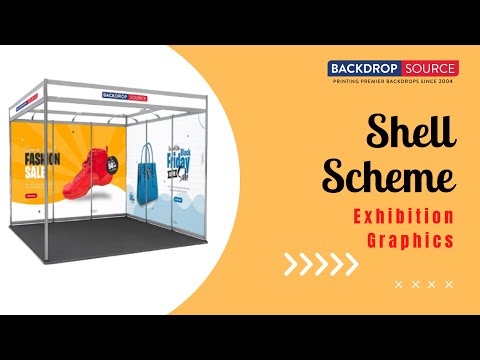 Conception graphique modulaire pour un stand de 3 m de large x 3 m de profondeur 