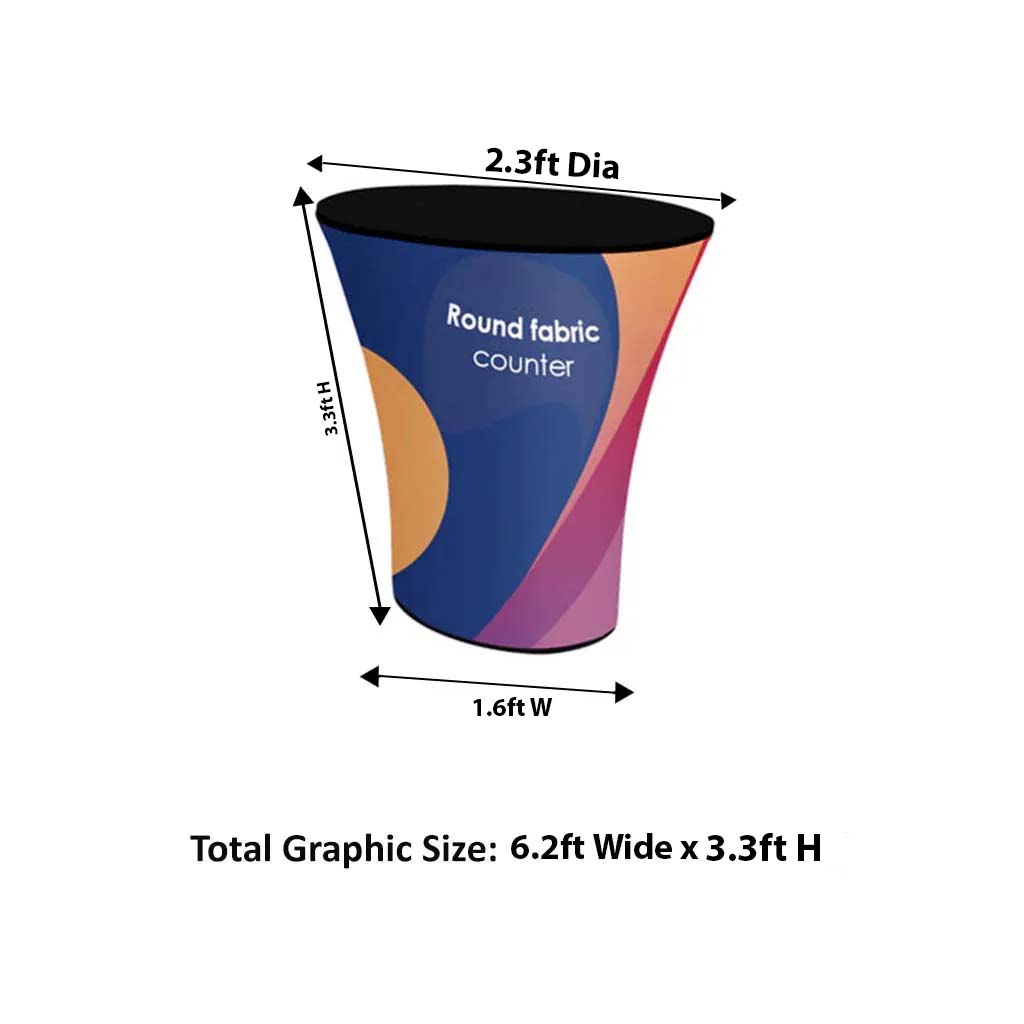 FIFA 2026 Round Fabric Display Counter