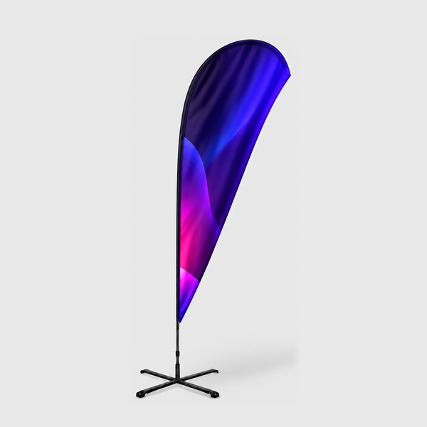 Duplex Printing Teardrop Flag with Uni-Fit Pole