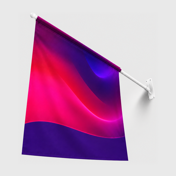Wall Mounted Fabric Promotional Flags