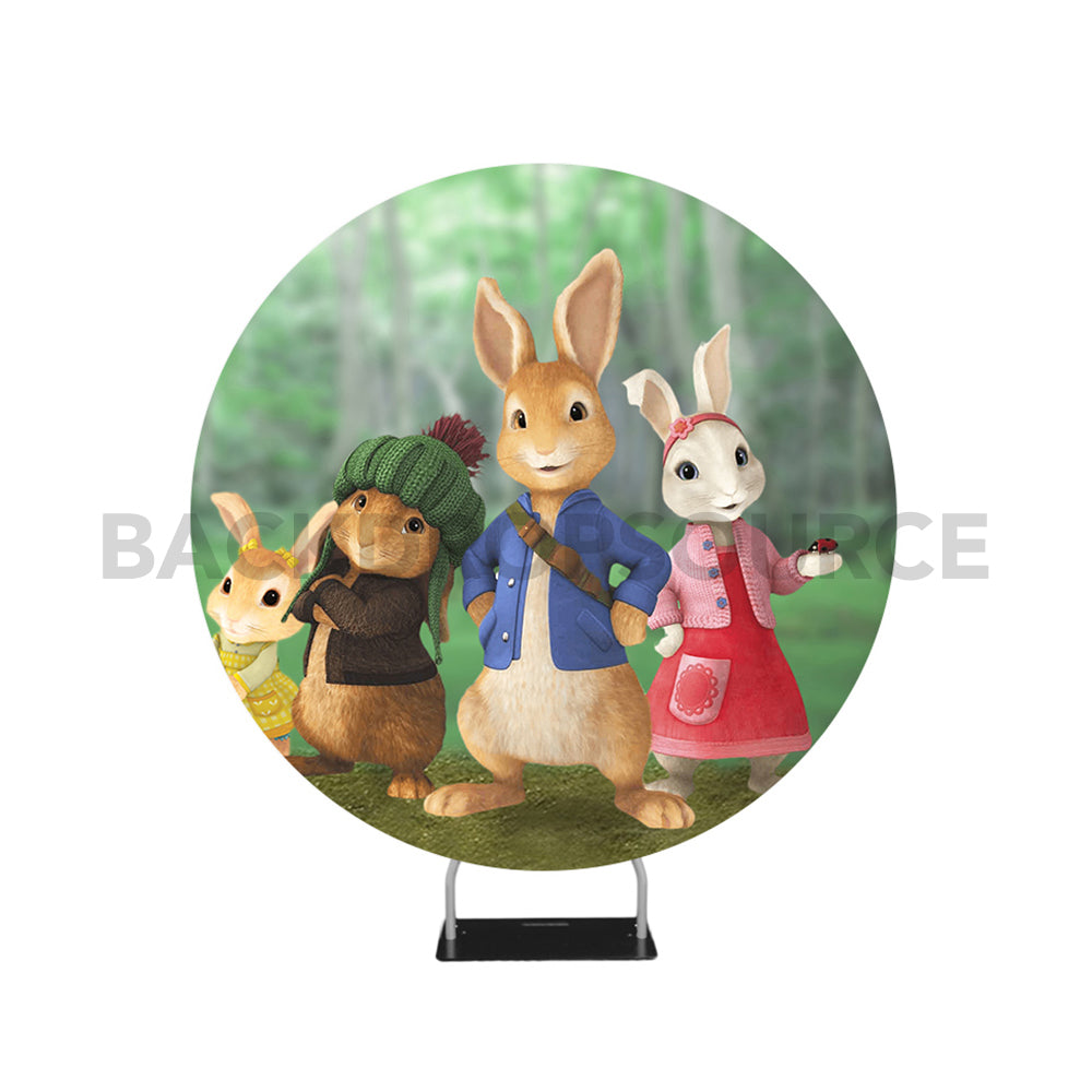 Peter Rabbit Themed Circle Round Photo Booth Backdrop