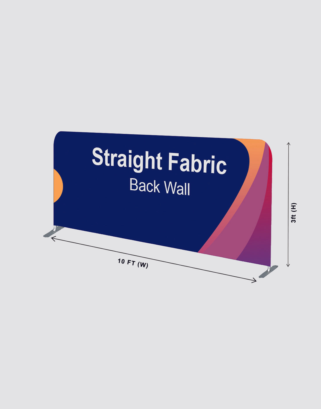 Small Tension Fabric Media Wall - Straight Backdrop
