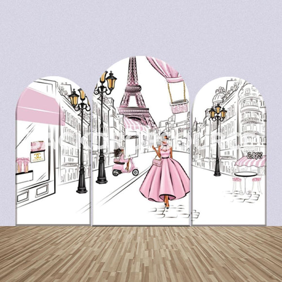 Paris City Themed Party Backdrop Media Sets for Birthday / Events/ Weddings