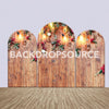 Wooden Door with Lights Themed Party Backdrop Media Sets for Birthday / Events/ Weddings