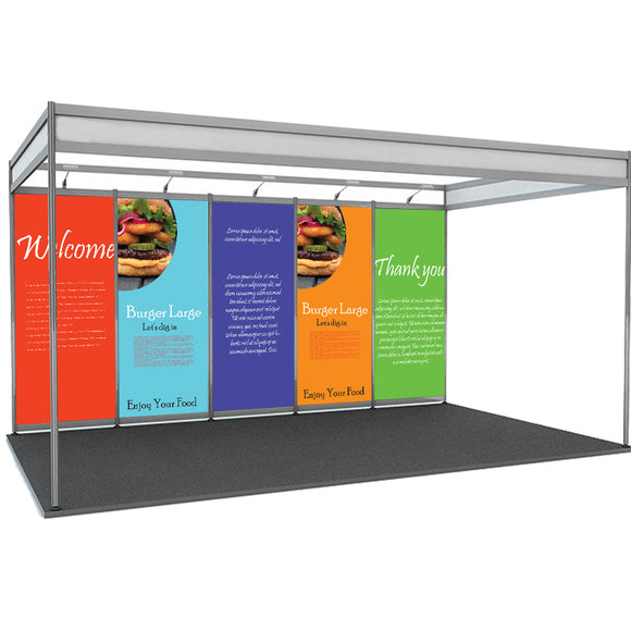 Shell scheme Exhibition Graphics for 16.4ft Wide x 10ft Depth Booth
