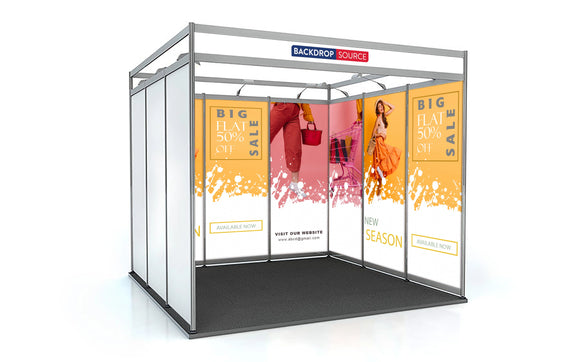Shell scheme Exhibition Graphics for 10ft Wide x 10ft Depth Booth