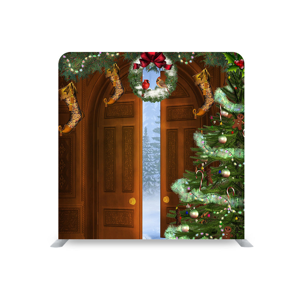 Door Step Christmas Photography  STRAIGHT TENSION FABRIC MEDIA WALL