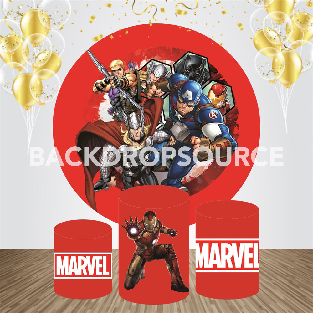 Marvel Studio Event Party Round Backdrop Kit