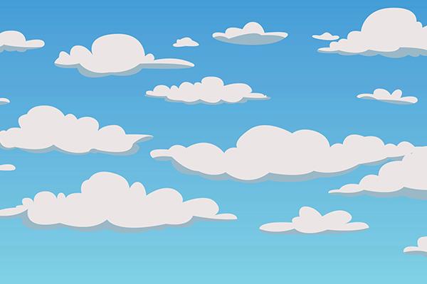 Cloud Sky Cartoon Backdrop Printing