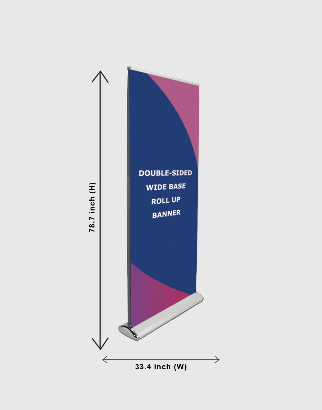 Double-screen wide base Roll Up Banner