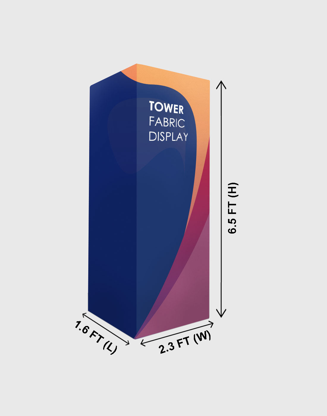 EZ Cubic Tower Fabric Display