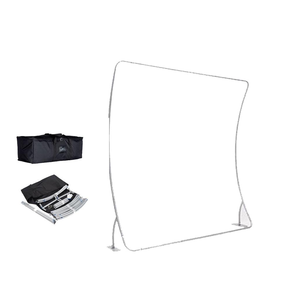 U Shaped Tension Fabric Media Wall Backdrop