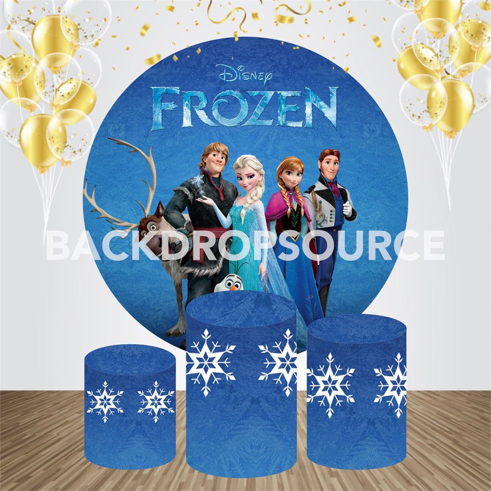 Frozen Comics Themed Event Party Round Backdrop Kit
