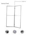 Magnetic Partition Displays - 2 Panel