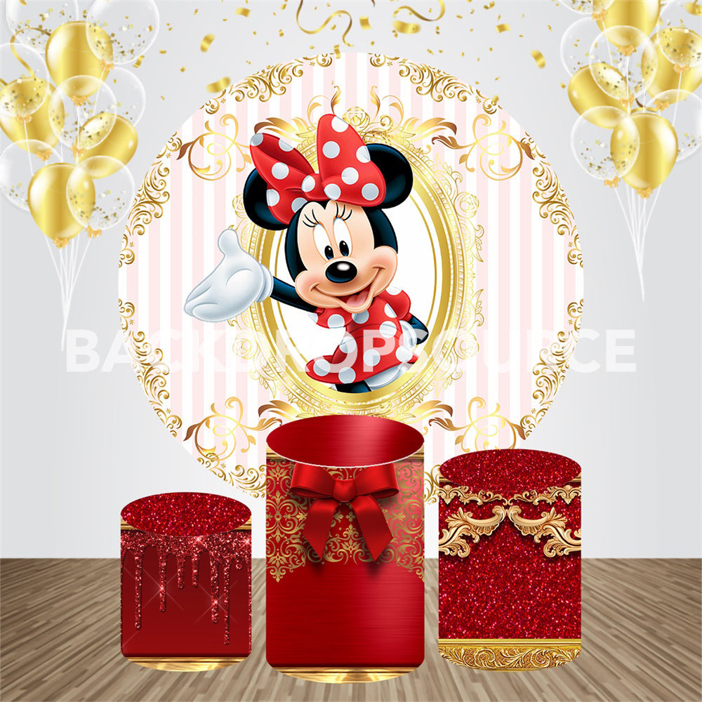 Mickey Mouse Themed Event Party Round Backdrop Kit
