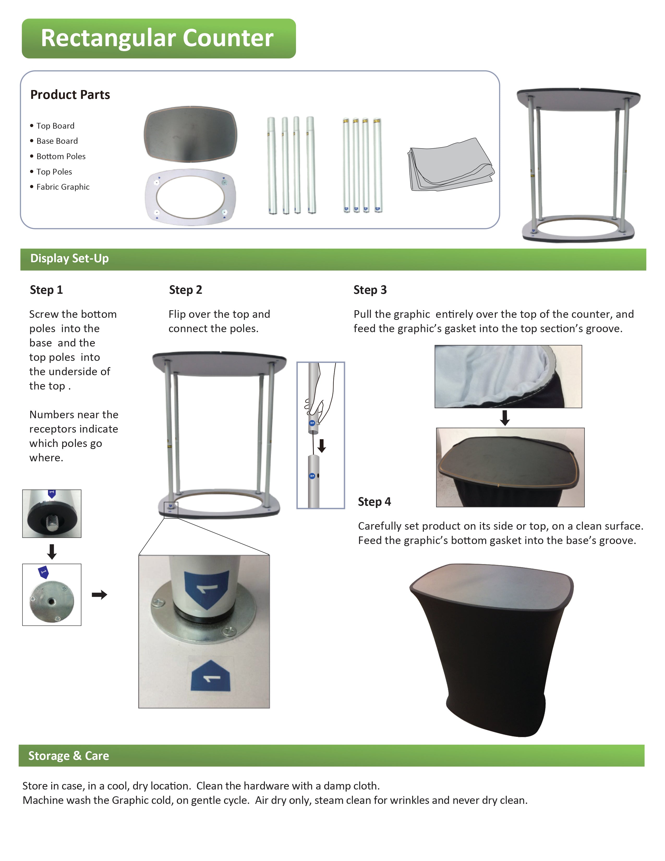 Rectangle Fabric Display Counter (For Podium & Booth Exhibitions)