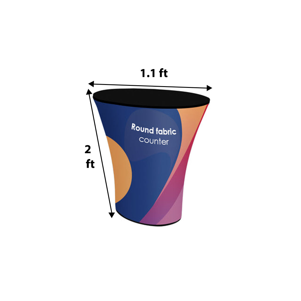 Round Fabric Display Counter (For Podium & Booth Exhibitions)