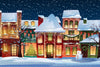 Snowy Holiday Winter Town Eve Print Photography Backdrop