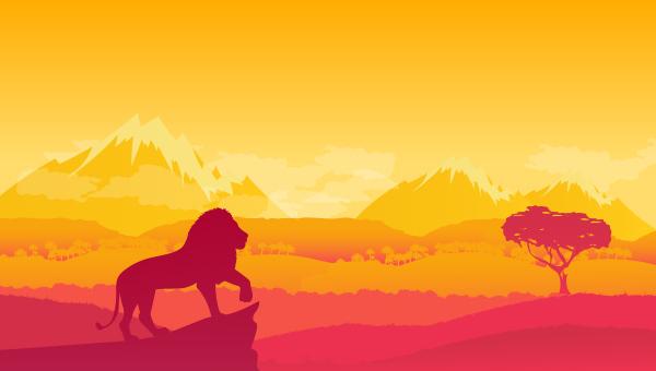The Lion King Illustration Backdrop Printing