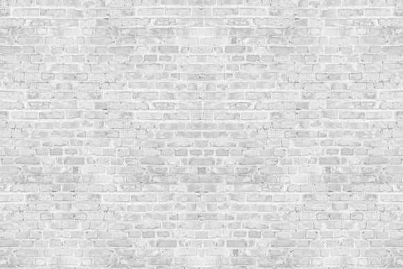 White Gray Brick Wall Backdrop Printing