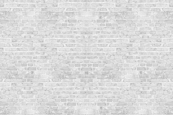 White Gray Brick Wall Backdrop Printing