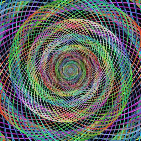 Multicoloured Wired Spiral Swirl Print Photography Backdrop