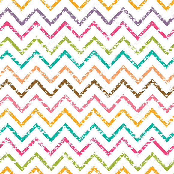 Colorful Grunge Chevron Print Photography Backdrop