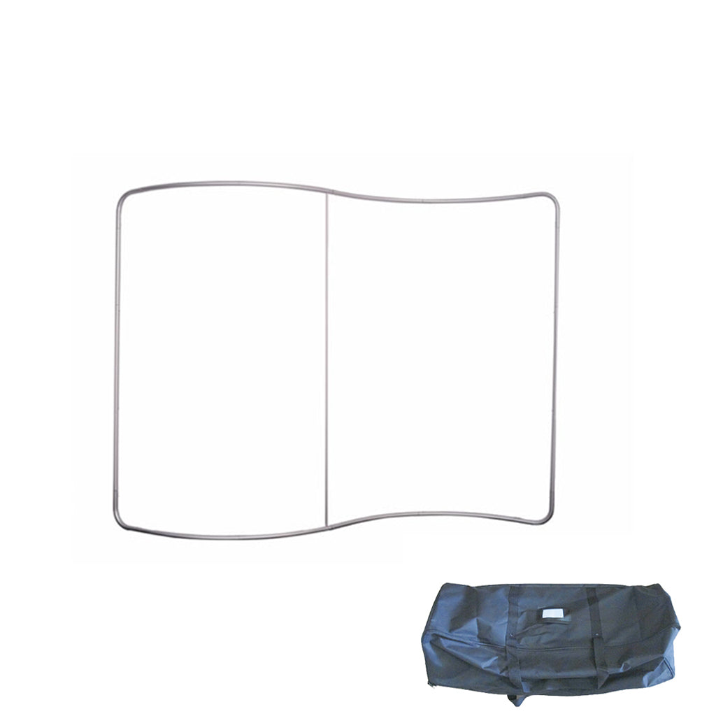 S Shape Wave Tension Fabric Media Wall Display