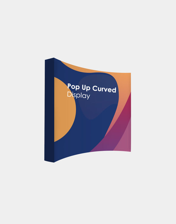 Fabric Pop Up Curved Display for Trade Shows & Business Advertising