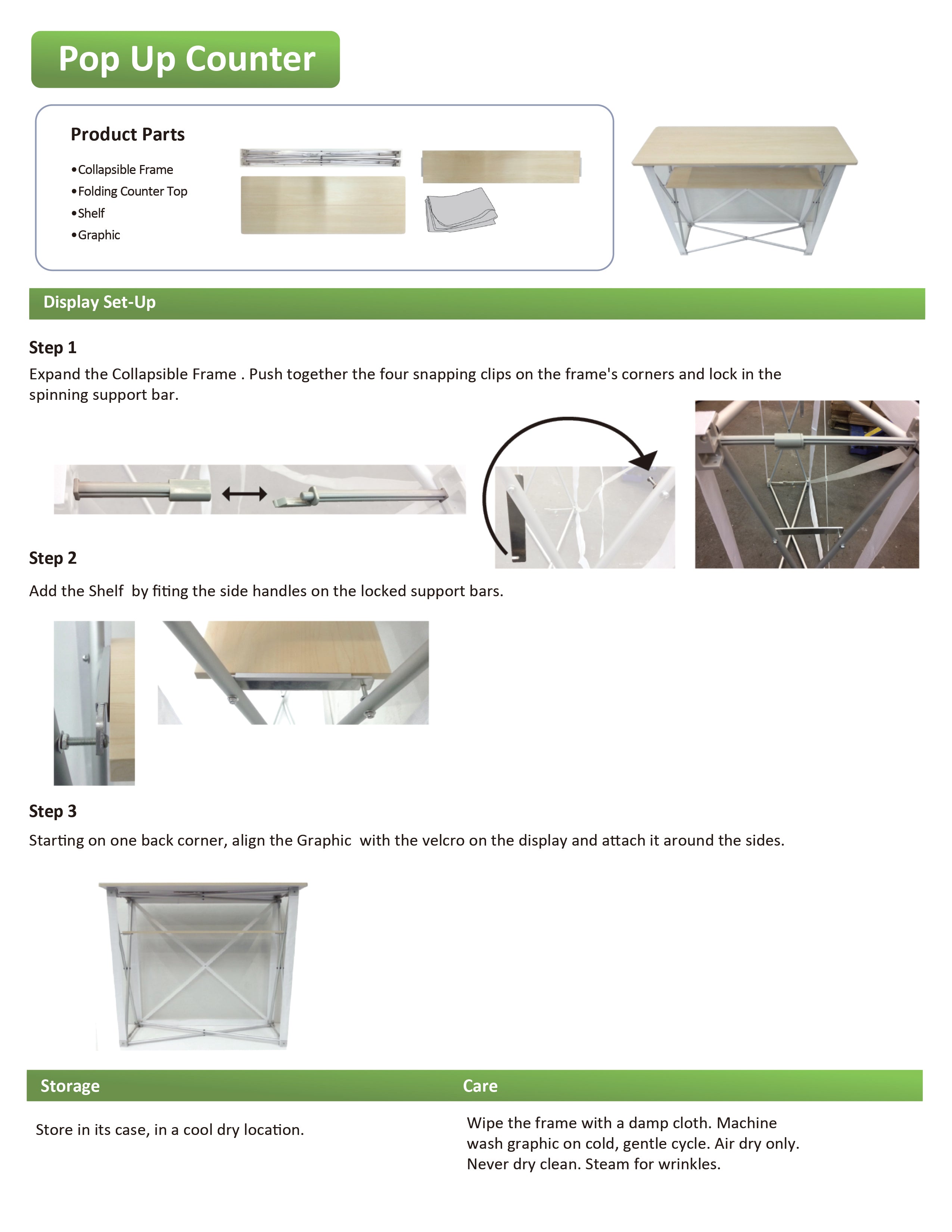 Table Pop Up Fabric Display Counter (For Podium & Booth Exhibitions)