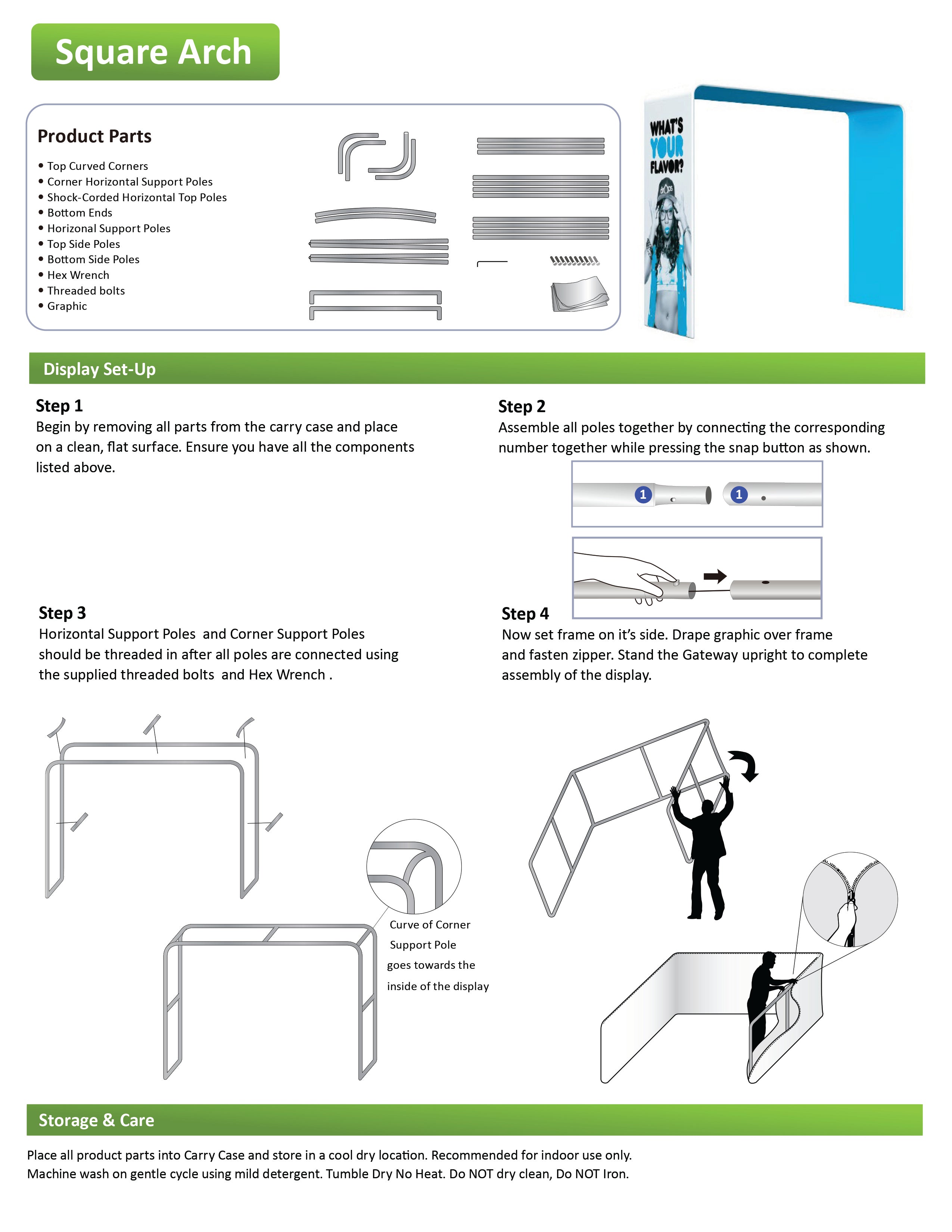 Square shape Tension Fabric Display Arch